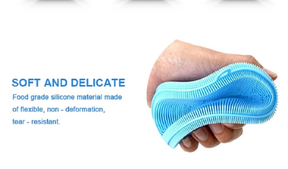 3PC Multifunction Silicone Dish Washing Cleaning Brush Kitchen Home Cleaner Tool