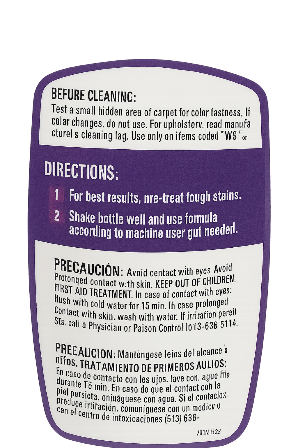 2pcs Hoover Paws & Claws Spot Cleaner Carpet Cleaning Formula 6 oz Free Shipping