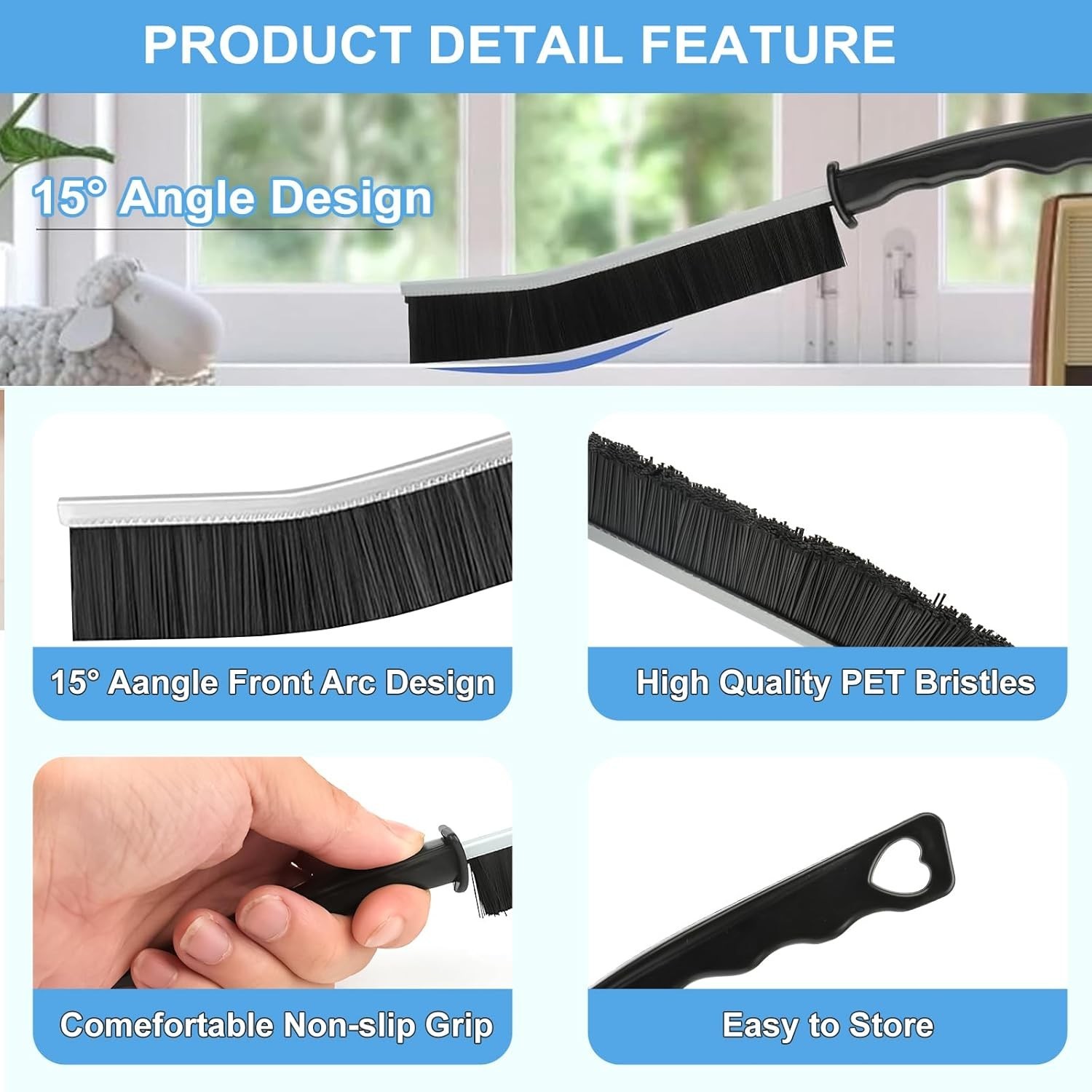 All-Purpose 10 Inch Dual Blade Streak-Free Squeegee, Safe on Mirro