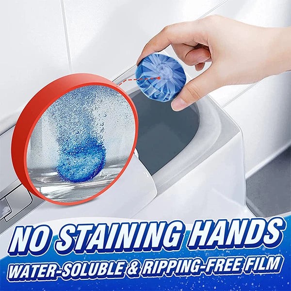 8 Count Pine (Green) Toilet Bowl Cleaner & Air Freshener – Lasts 30 Days