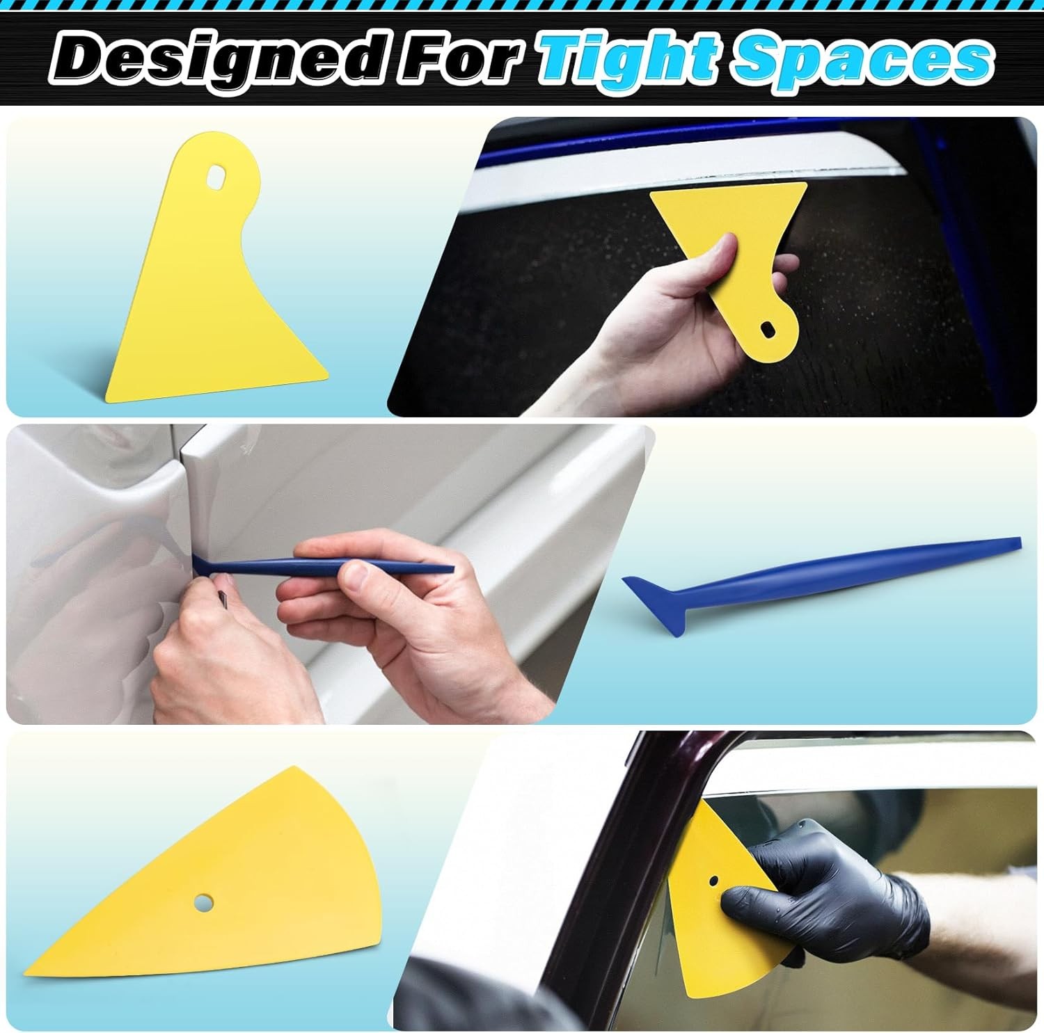 18 Pcs Window Tint Kit, Vinyl Wrap Tool Kit – Professional Window Tint Tools &