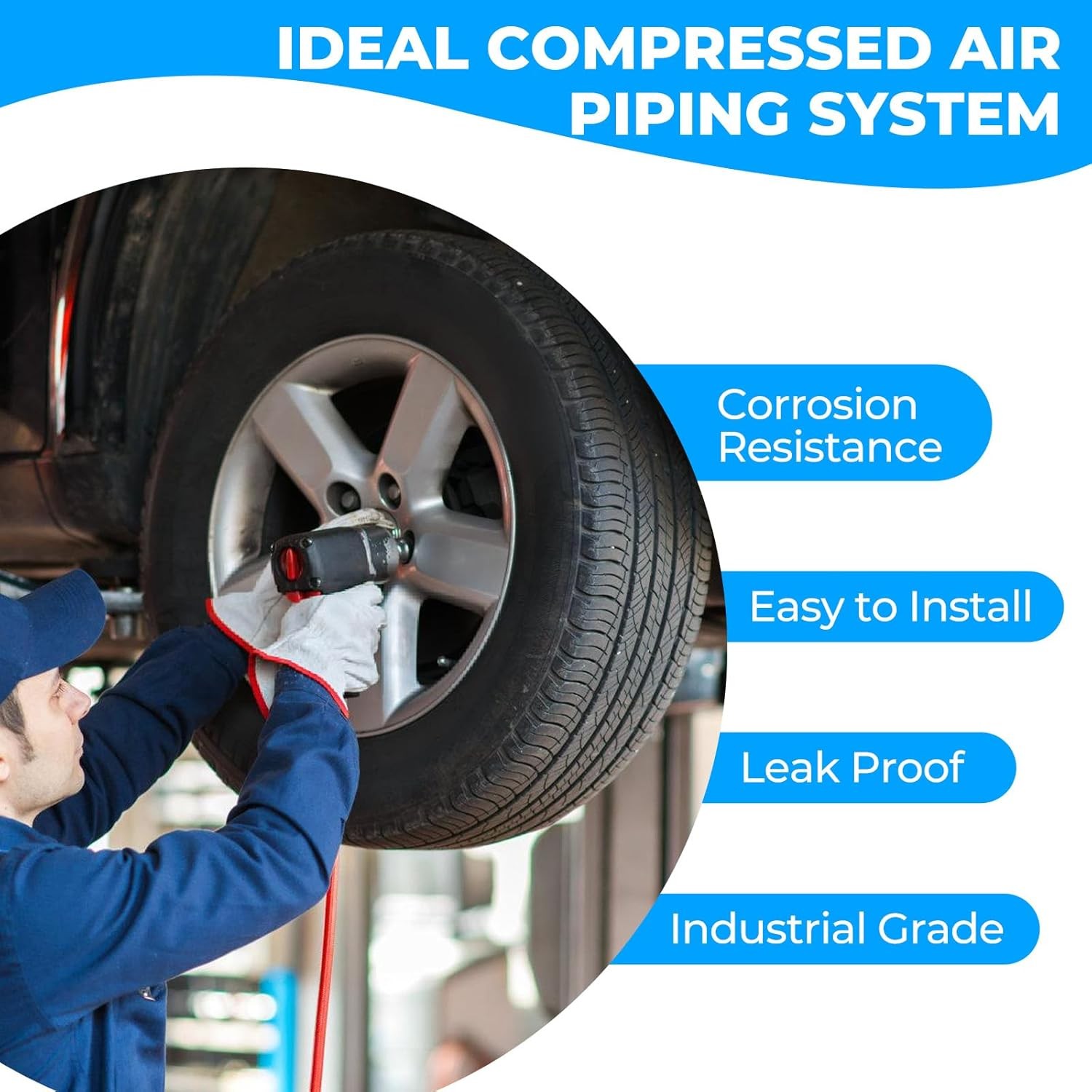 3/4″×100ft Compressed Air Line Kit Hdpe- Rapid Air System Right Angle Fittings