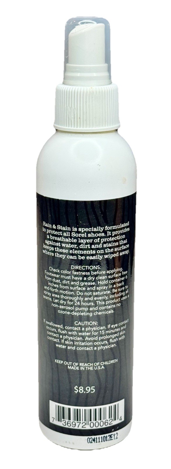 SOREL Rain & Stain Repellent Spray 6 oz Eco Friendly Breathable Protection New