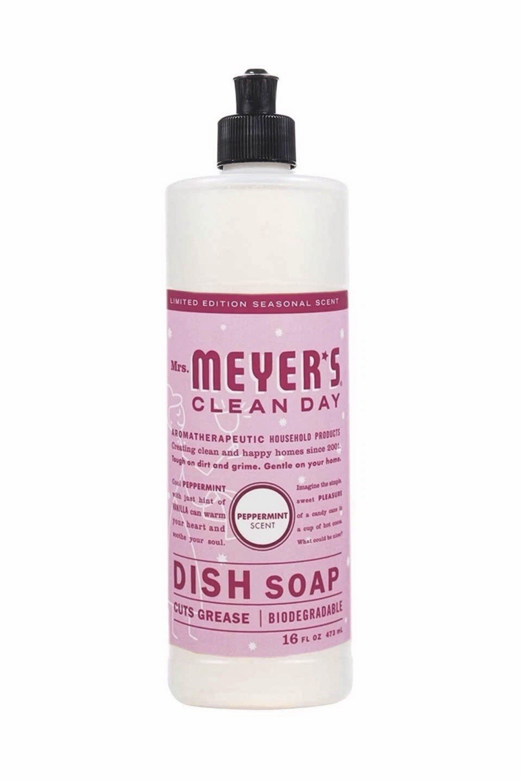 Mrs. Meyer’s Clean Day Dish Soap, Peppermint Scent, 16 Ounce Bottle. – NEW