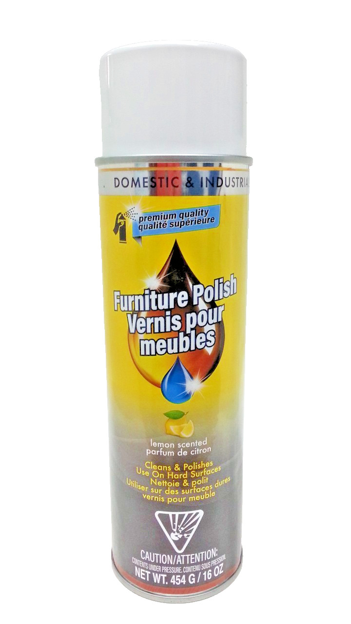4 x Domestic/Industrial Lemon Scented Furniture Polish 16 oz Each Cleans/Polish