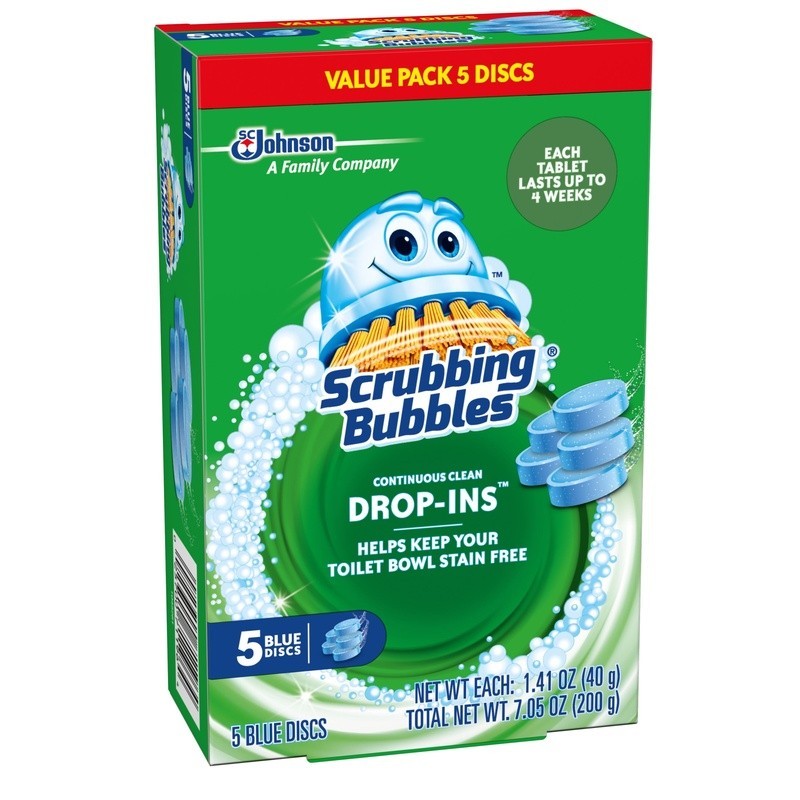 Toilet Bowl Drop-Ins Fresh Scent Stain Odor Protection Continuous Clean 5 Count
