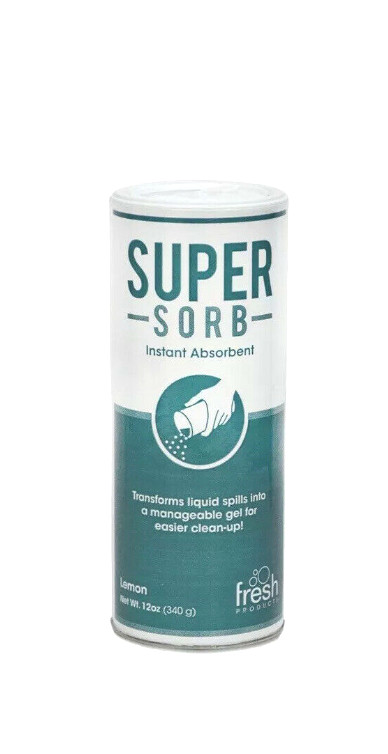 FRESH PRODUCTS Super-Sorb Liquid Spill Absorbent Powder Lemon-Scent 12 oz.
