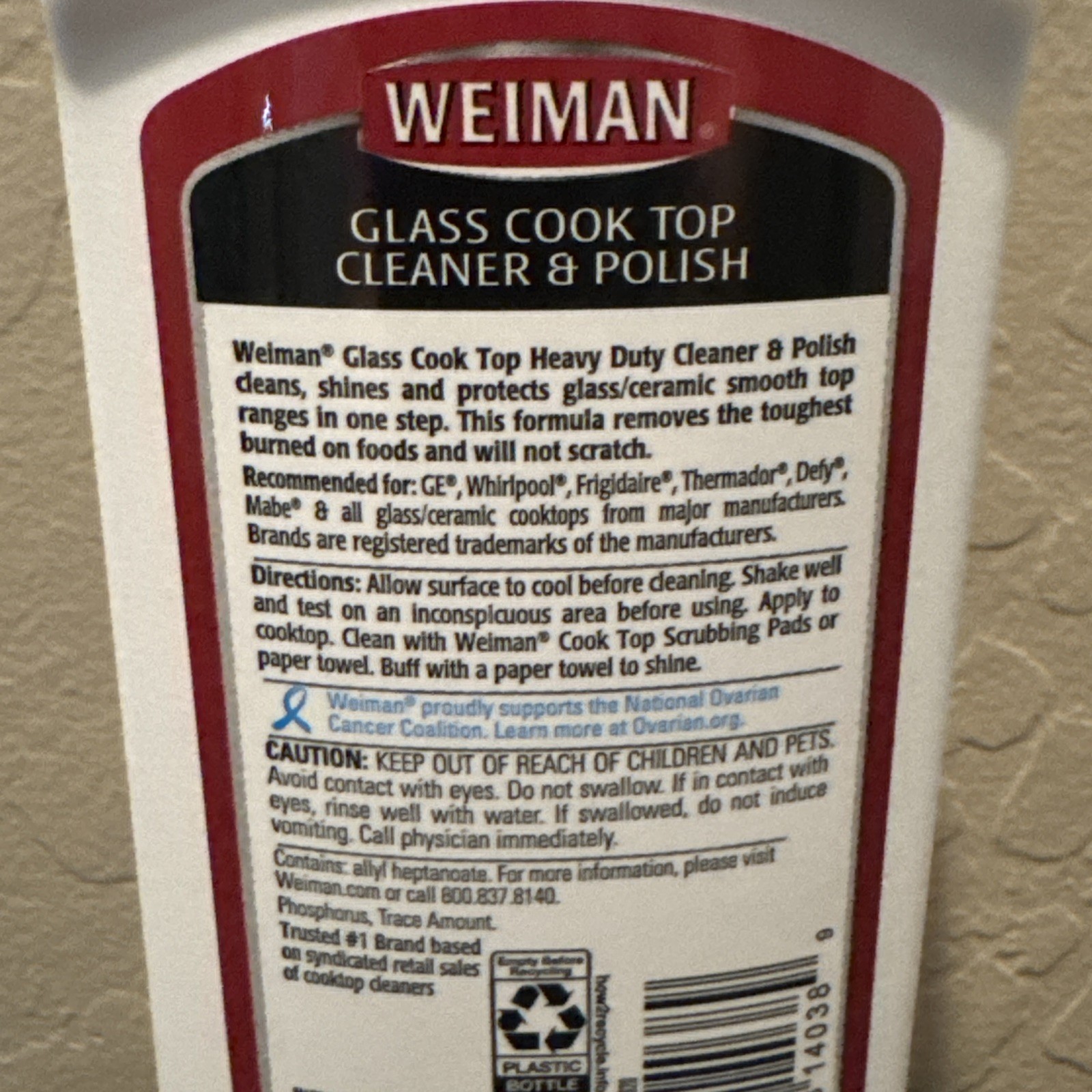 Weiman Glass Cook Top Heavy Duty Cleaner & Polish 10 oz Each Brand New Lot Of 4