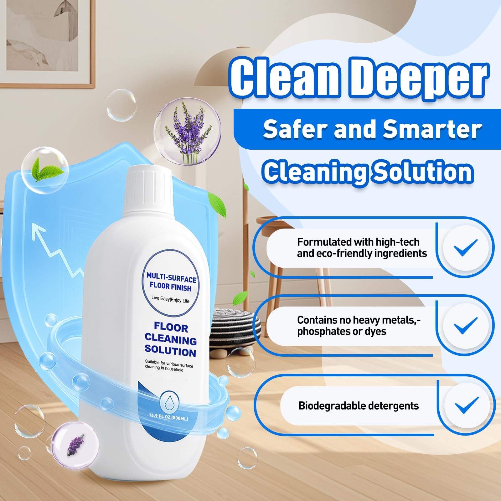 2L Floor Cleaner with Tineco Cleaning Solution,Multiple Hard Floors for All R…