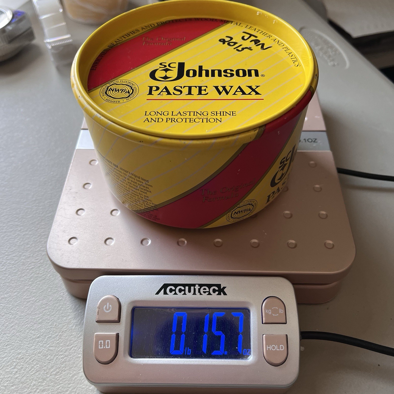 SC Johnson Paste Wax The Original Formula 16oz Container 15.7 oz Total Weight