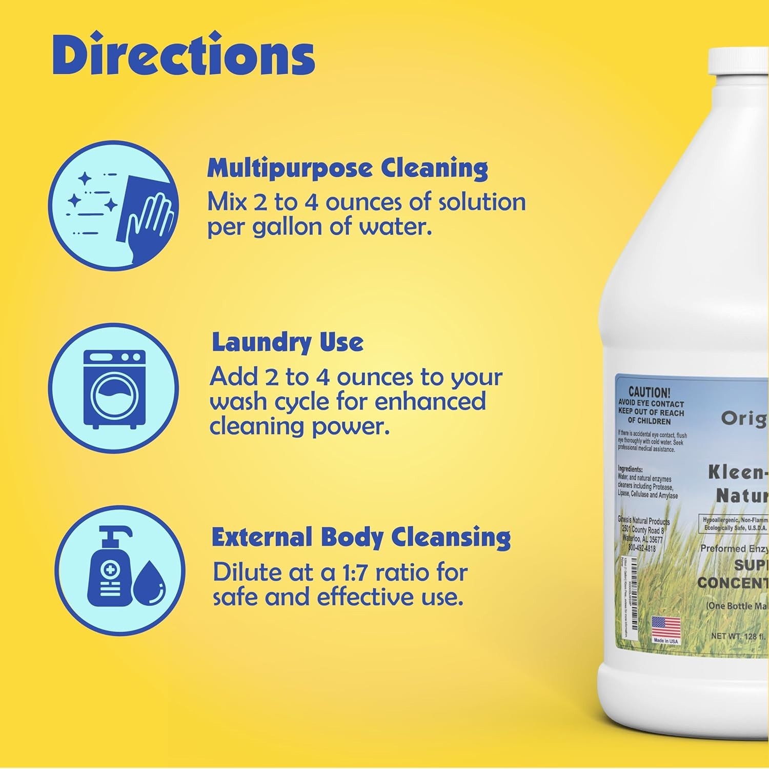 Naturally Preformed Enzyme Cleaner Enzyme Solution Multi-Purpose Cleaner Laundry