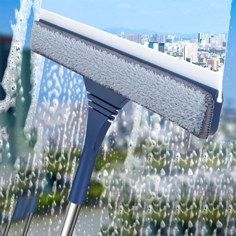 Household Window Glass Cleaner Scraper Anti-Slip Soft Rubber Cleaning Tool