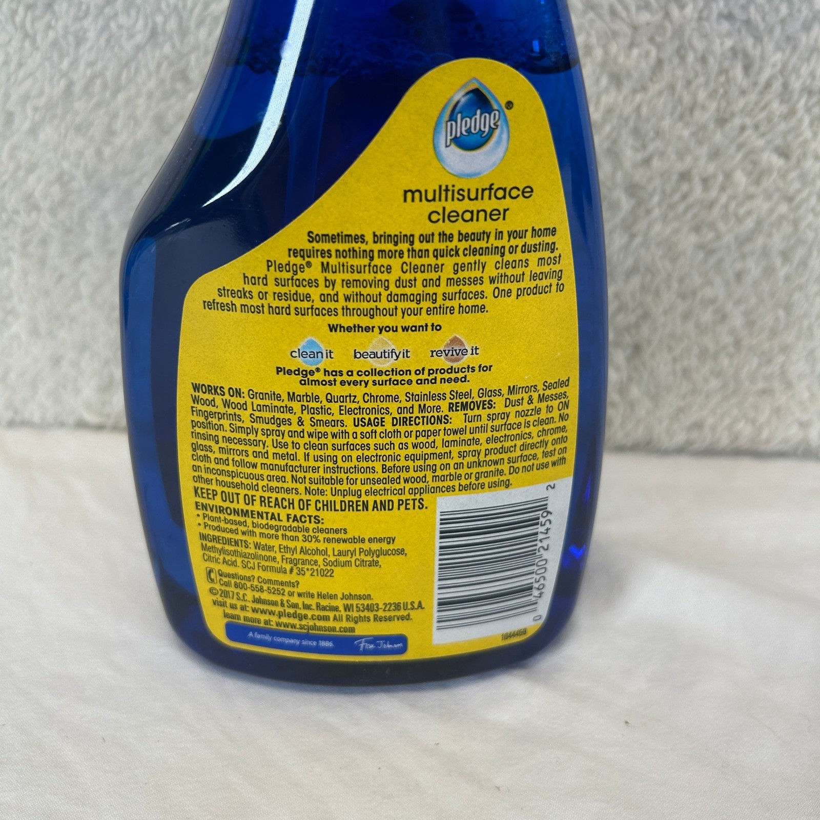 Pledge Clean It Multi-Surface Cleaner Spray Fresh Citrus 16oz Lot of 2 Bottles