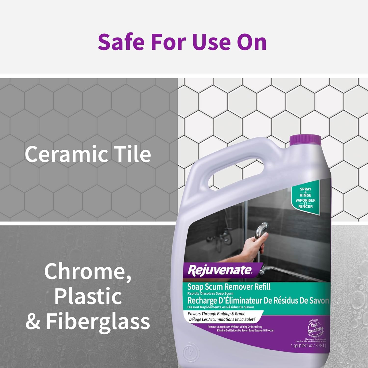 Soap Scum Remover Refill Easily Dissolves Soap Scum without Scrubbing, 1 Gallon
