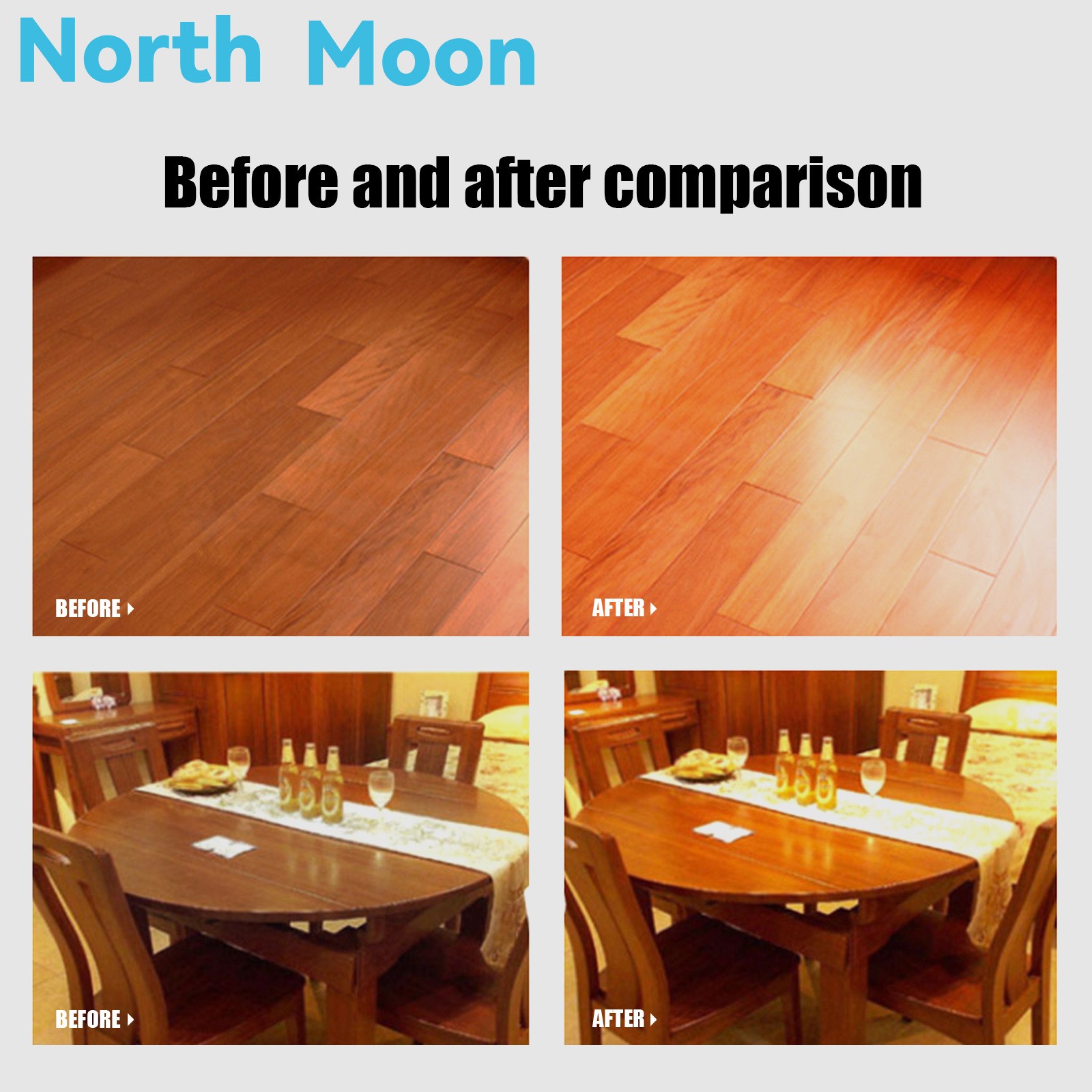 Beeswax Furniture Polish – Natural Wood Conditioner & Restorer with Sponges