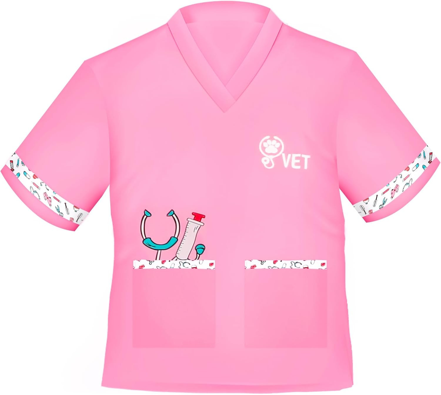 Kids Veterinarian Costume, Kids Doctor Vet Costume Outfit Pretend Play Dress up