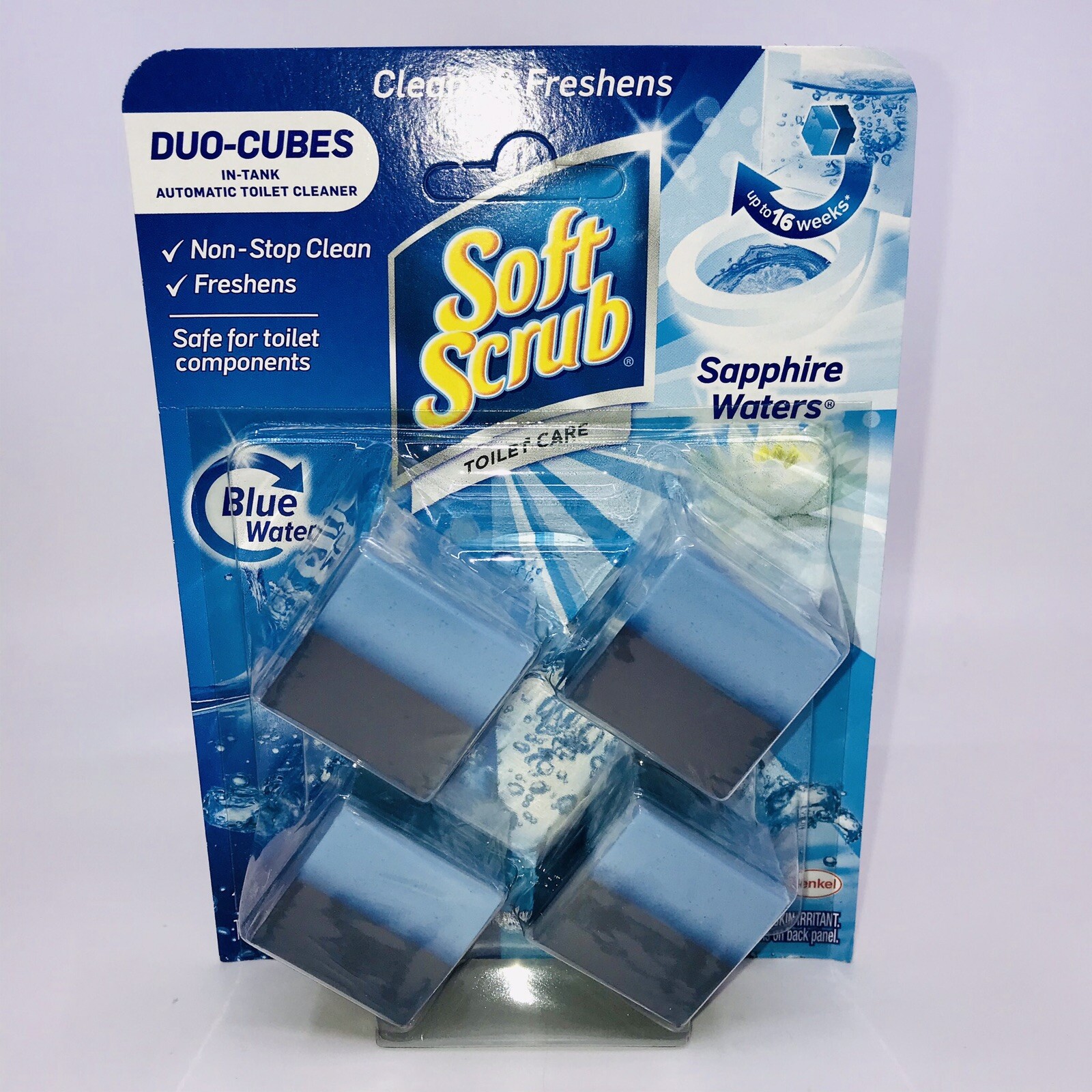 5 Soft Scrub Duo-Cubes Sapphire Waters In-Tank Automatic Toilet Cleaner 4 Count