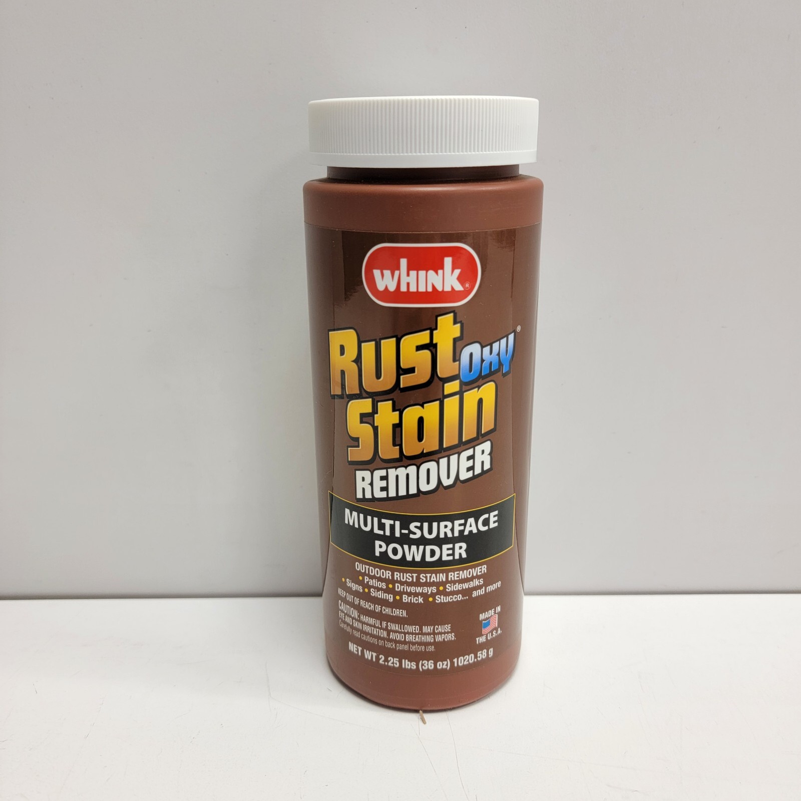 NEW – Whink Rust Oxy Stain Remover Multi-Surface Powder 36 oz Bottle 2.25 lbs