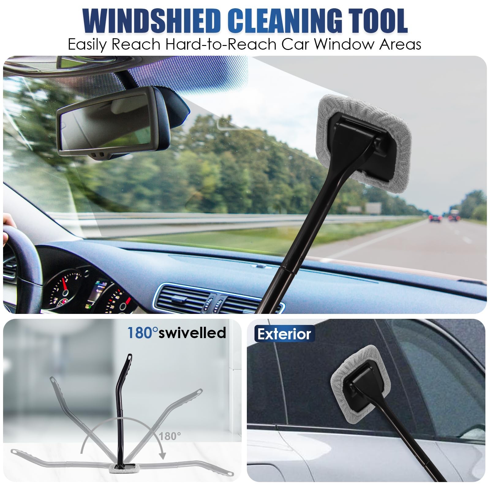 21Piece Car Cleaning Kit with Handheld Vacuum, Mop, Brushes, & Supplies