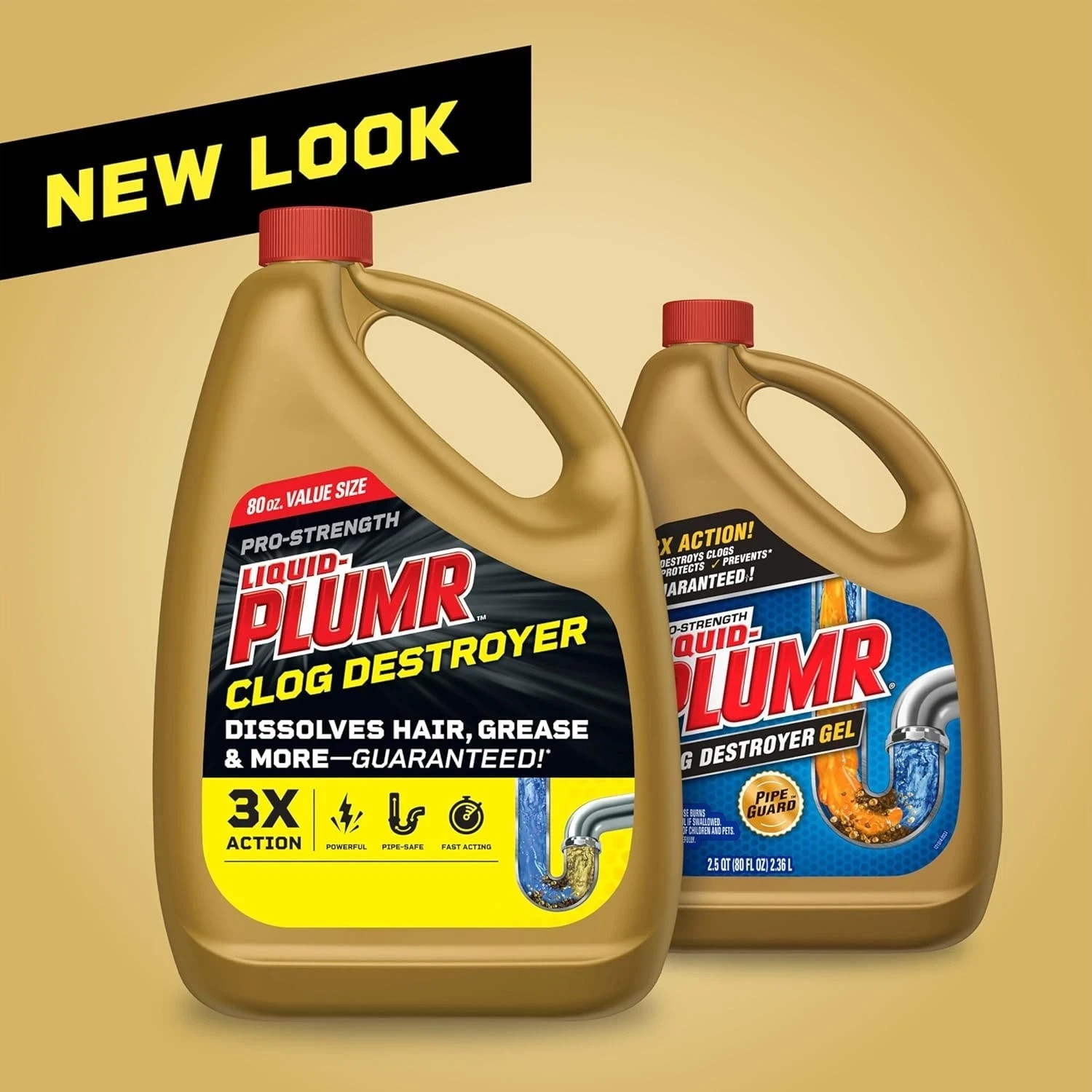 Liquid-Plumr Pro-Strength Clog Destroyer Liquid Drain Cleaner 80 Fluid Ounces