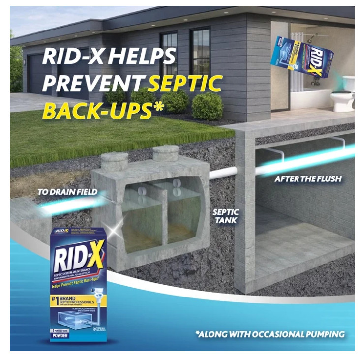 Rid-X Professional Septic Tank Treatment Powder 39.2oz 4 Month Supply