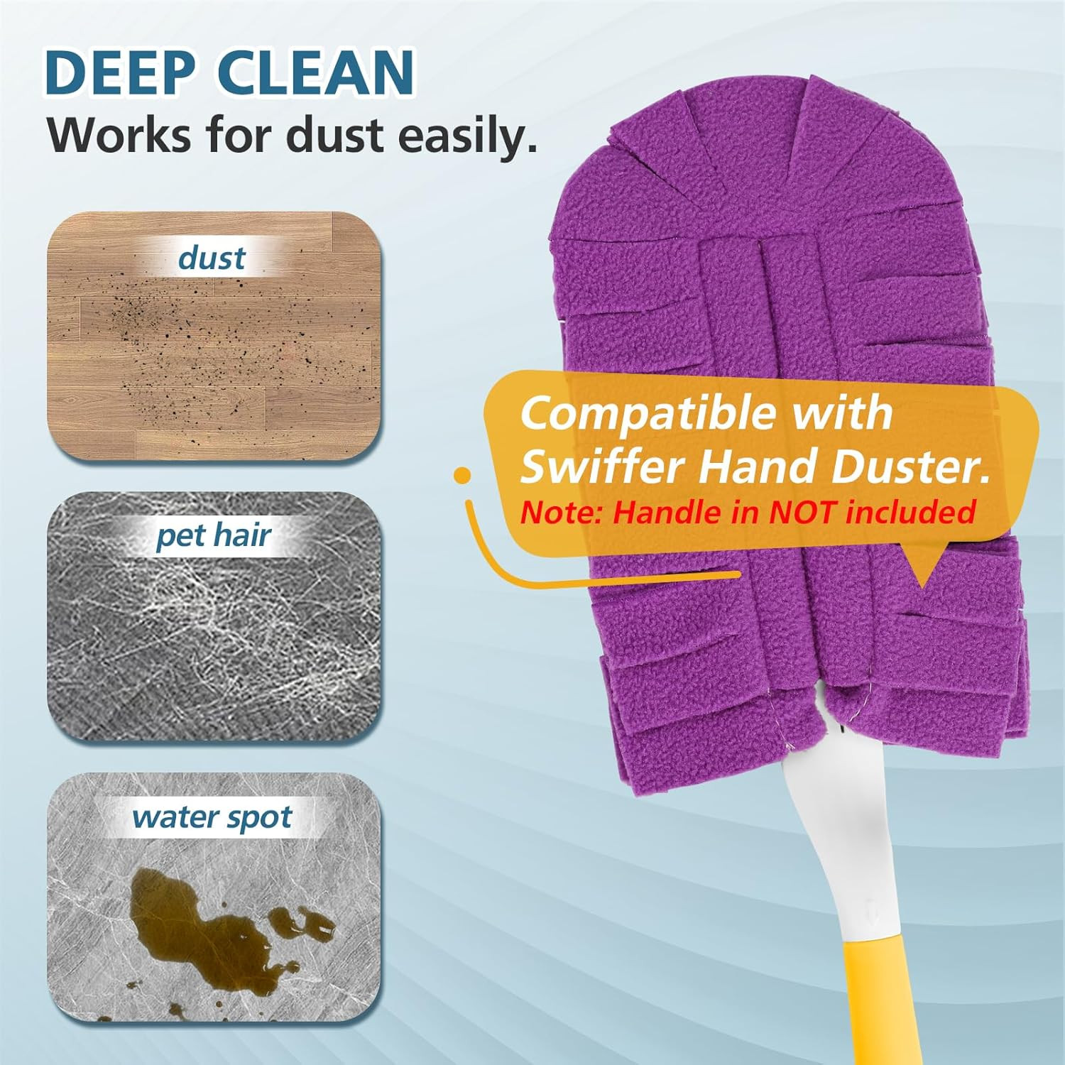 360° Fleece Duster Refills for Swiffer, Washable Refills Reusable Duster Refills