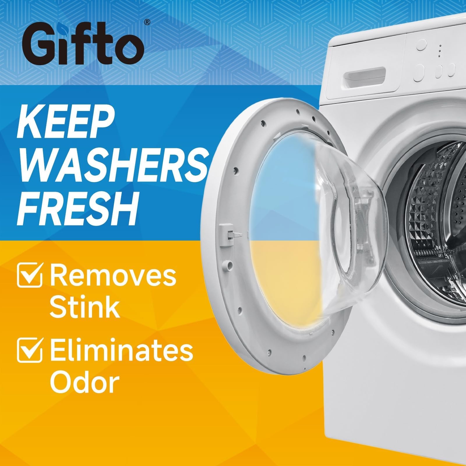 Gifto Washing Machine Cleaning Tablets, Individually Wrapped 15 Count, Fresh …