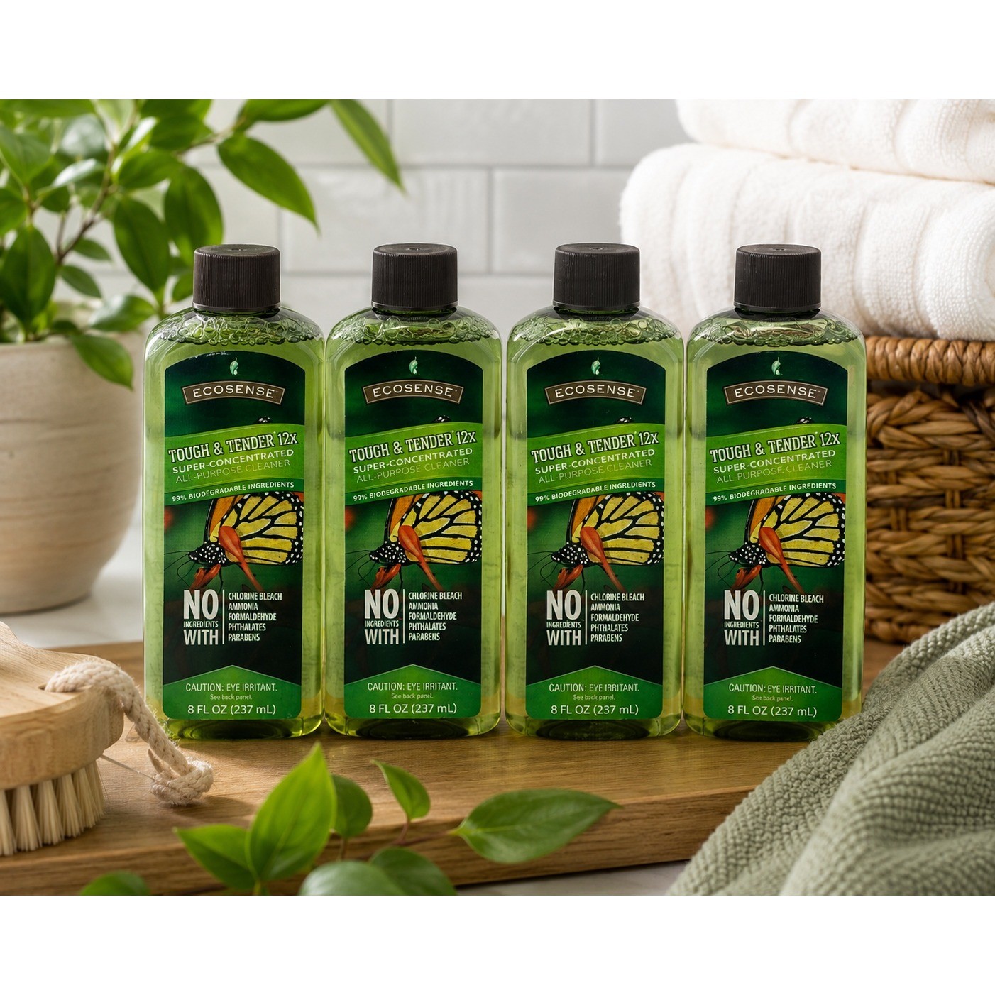 Melaleuca EcoSense Tough & Tender 12x All-Purpose Cleaner 8oz 4-Pack Concentrate