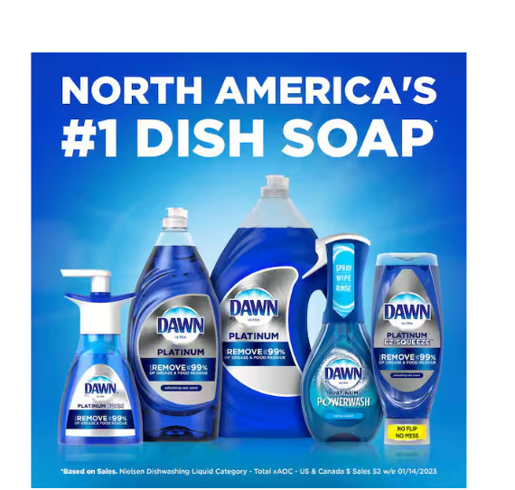 Platinum Ez-Squeeze Fresh Rain Scent Dish Soap 24.3 oz.