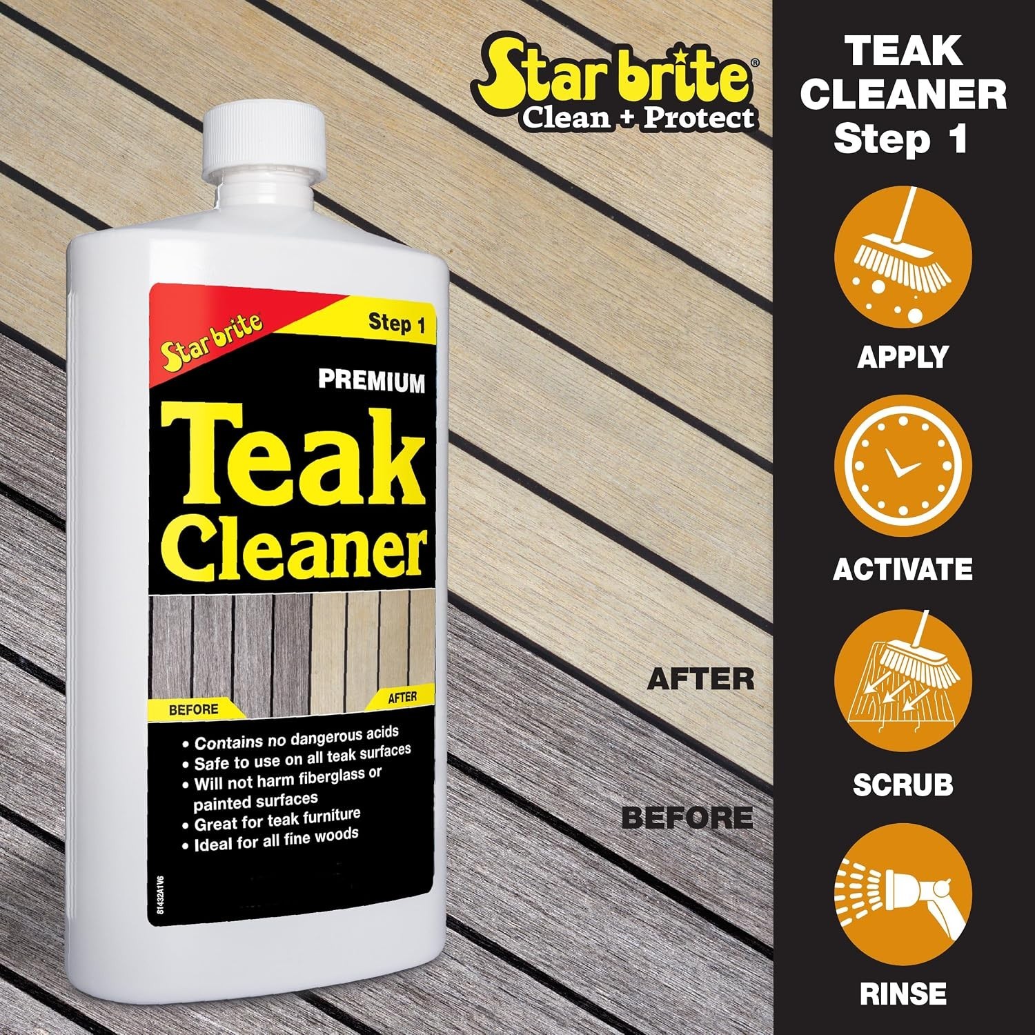 Teak Restoration Kit – Marine Grade Cleaner & Brightener Set