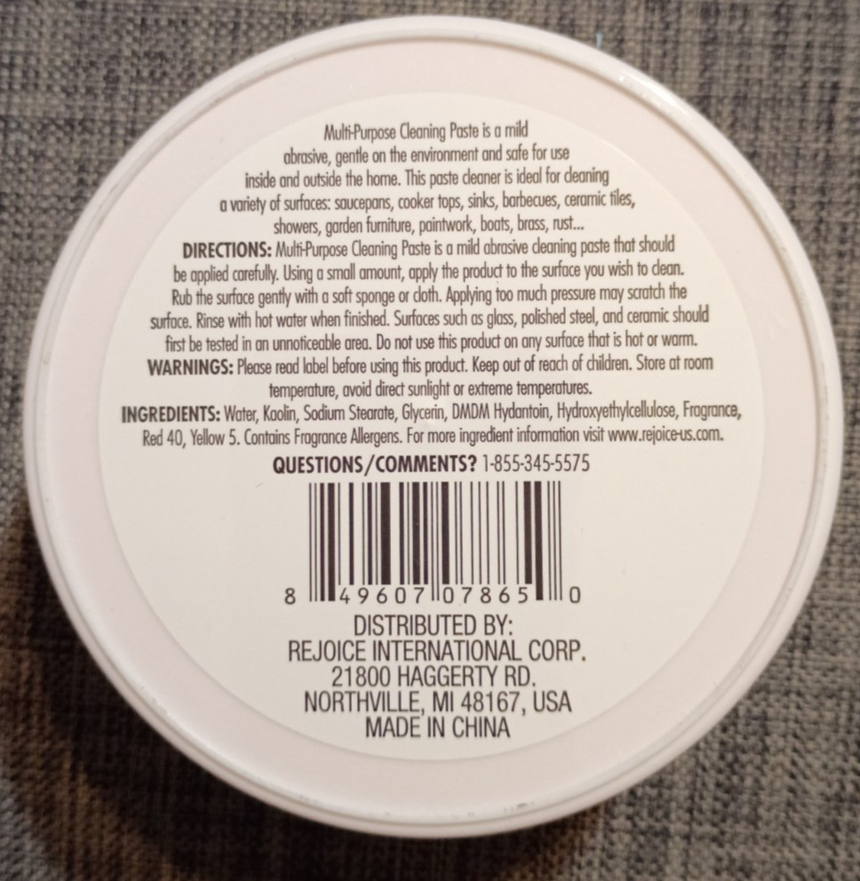 Multi-Purpose Cleaning Paste Home Kitchen Bathroom Laundry Supplies 6oz (3 Pack)