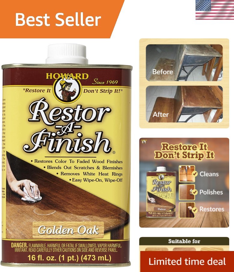 Antique Furniture Care Solution – Restor-A-Finish 16 Fl Oz – Golden Oak