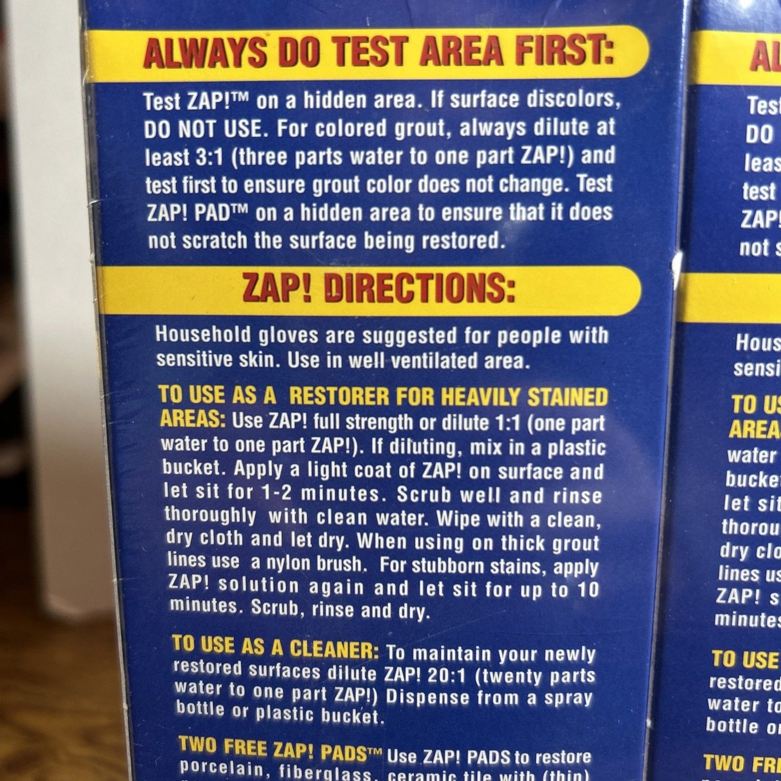 ZAP! Professional Restorer Twin Pack Concentrate 2 Count 16oz Sealed