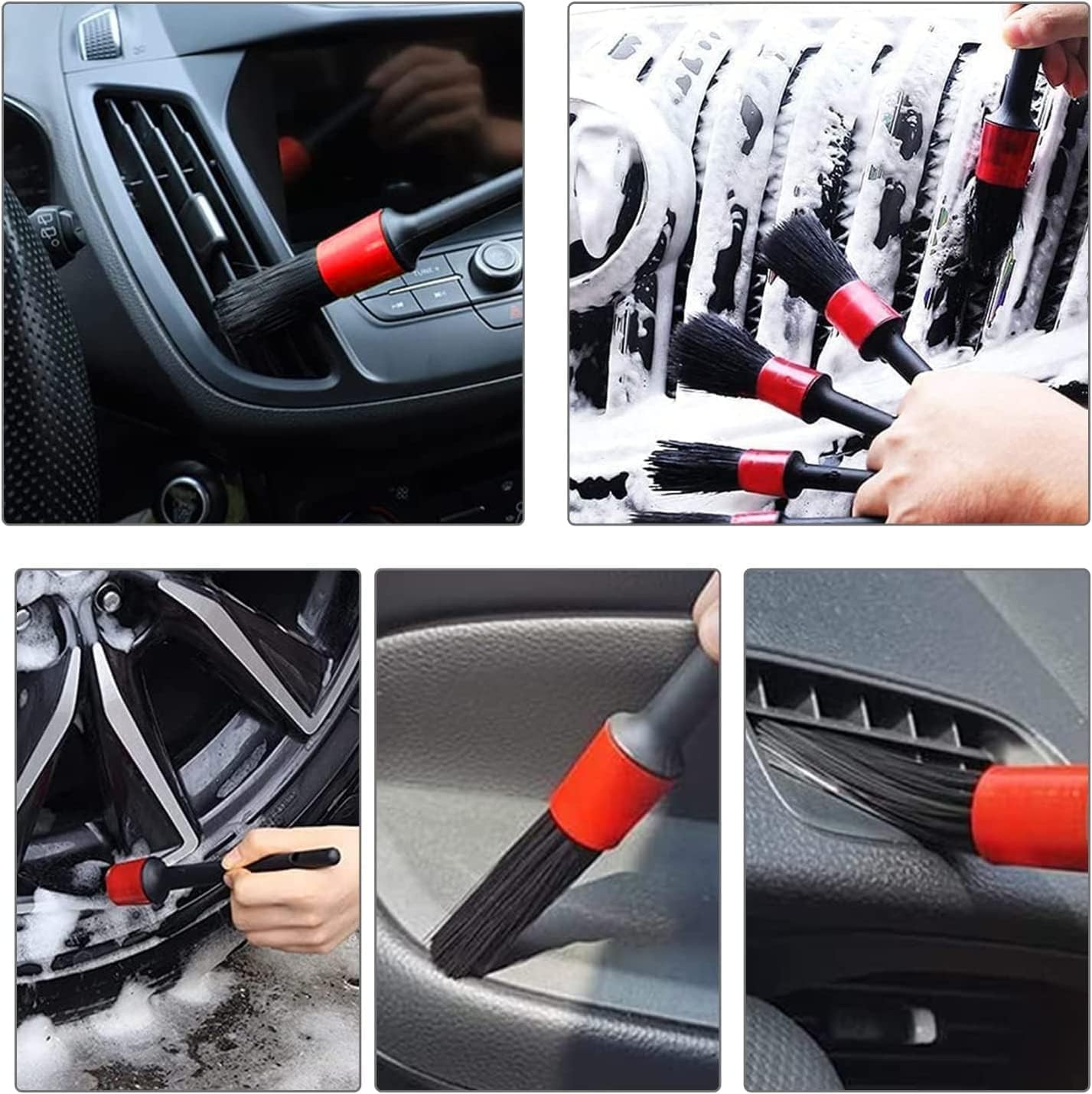 11 Pcs Auto Car Detailing Brush Set Car Interior Exterior Cleaning Kit for Wheel