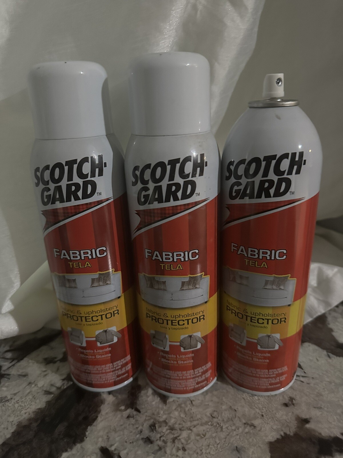 Scotchgard 3M Fabric & Upholstery Protector – Discontinued Formula 2007 Lot Of 3