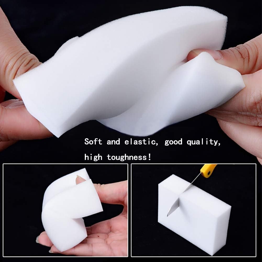 Multi-Functional 100 Pack Melamine Magic Sponges – Powerful Household Cleaners