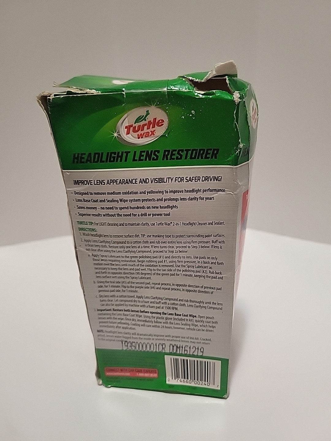 Turtle Wax T240kt Headlight Lens Restoration Kit