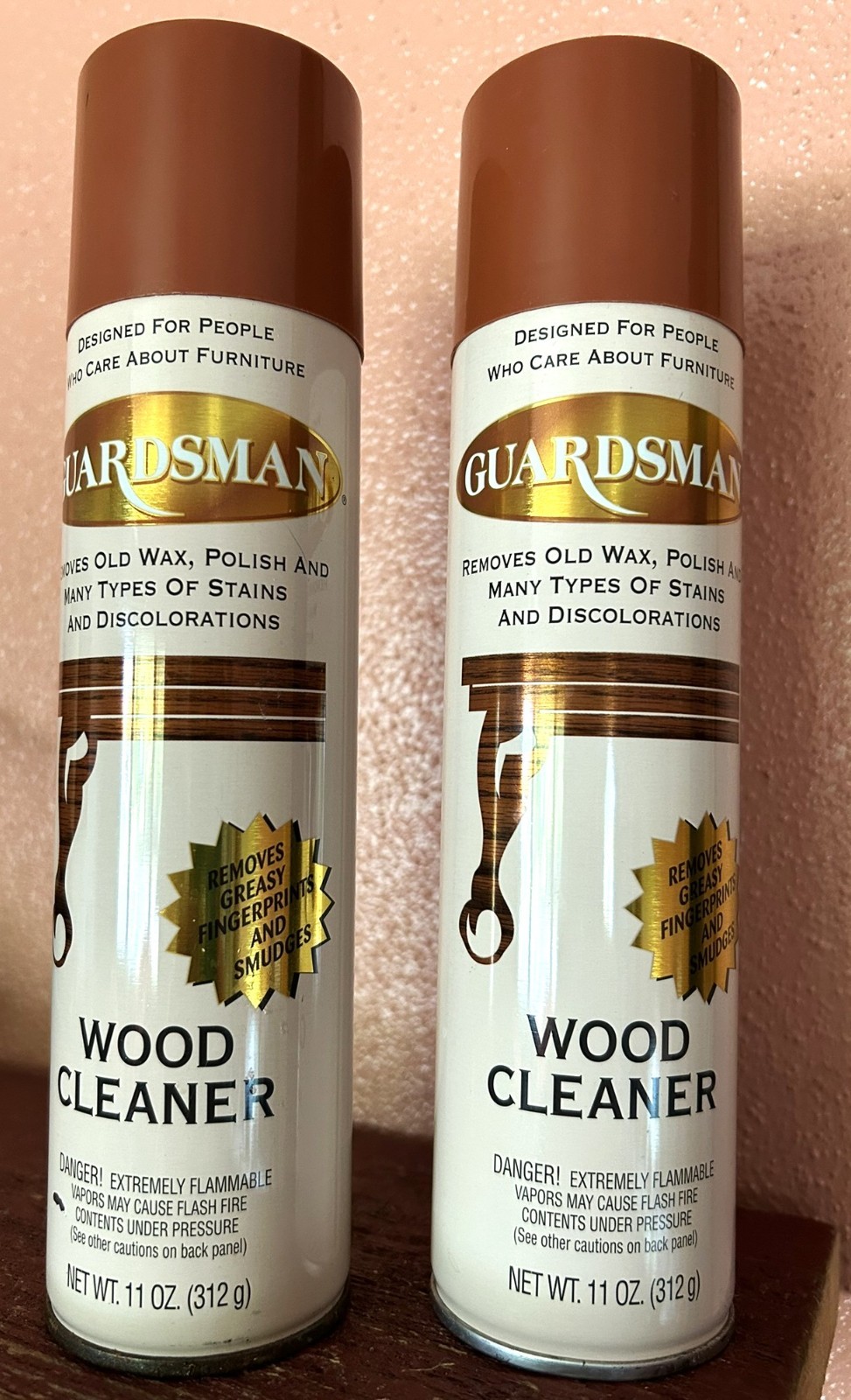 2 Full Cans Guardsman Wood Furniture Cleaner Polish 11 Oz Each Stain Remover