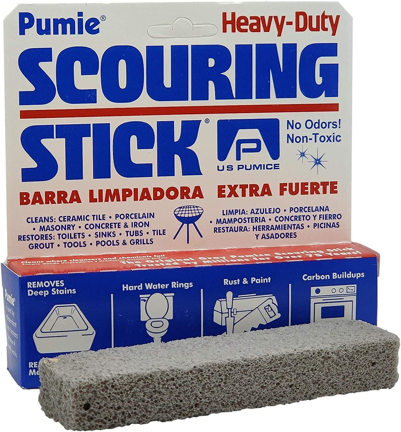 Scouring Stick for Toilet (1-Pack) – Heavy Duty Toilet Pumice Stone for Hard …