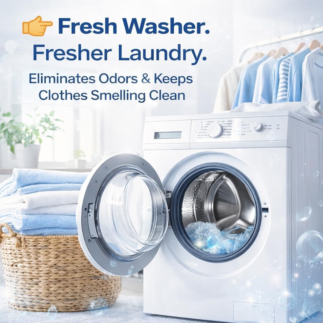 Washing Machine Cleaner Tablets 24 Count – Descaler & Deep Cleaner for Front …