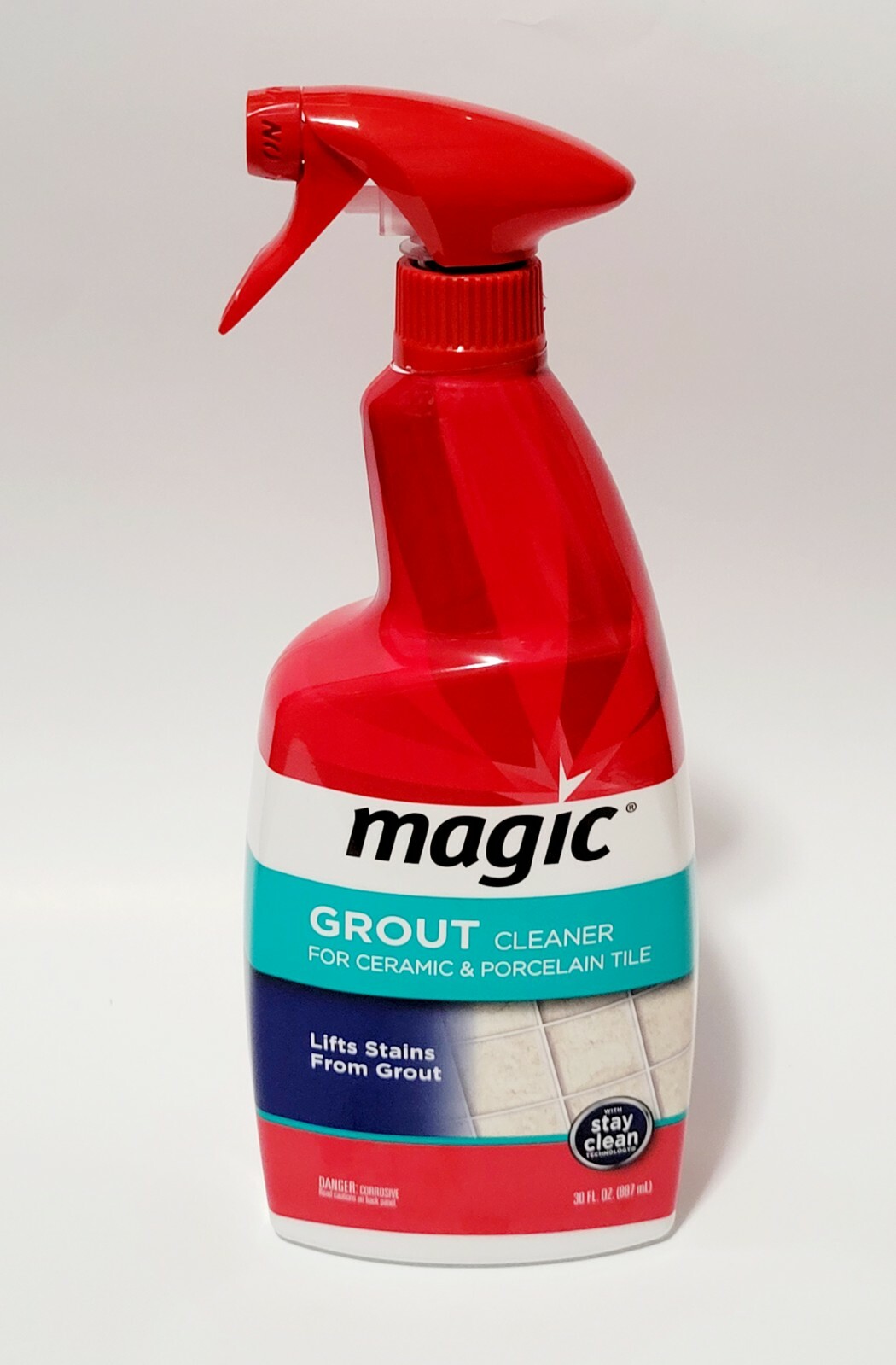 Magic Grout Cleaner, 30 fl oz, New Spray Bottle, Lifts Stains From Grout
