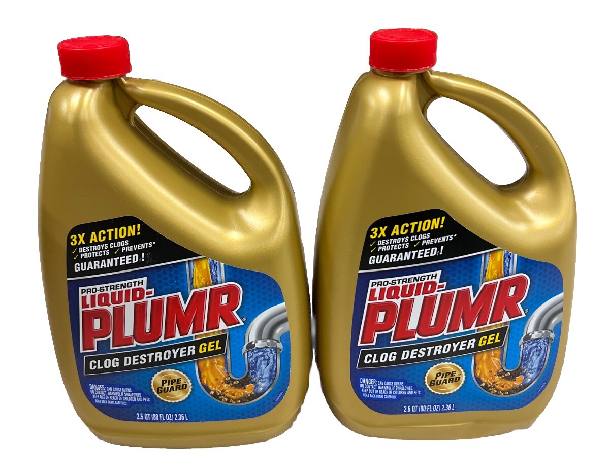 Pro-Strength Liquid-Plumr Clog Destroyer Gel, 2.5 QT Each, (2 PACK)