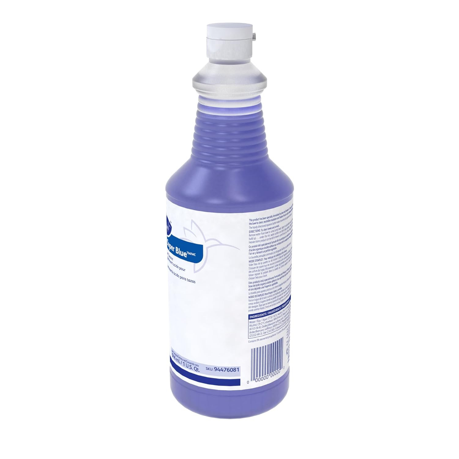 94476081 Super Blue Mild Acid Toilet Bowl Cleaner, Removes Rust, Scale & Stains,