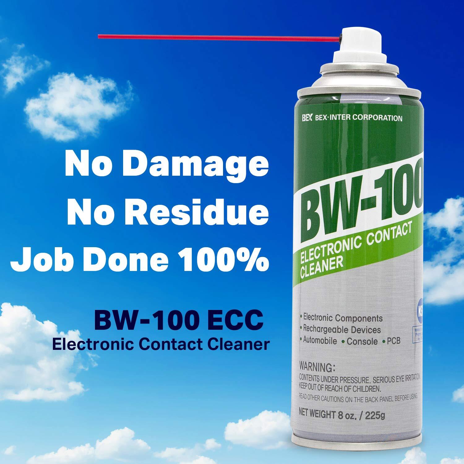 BW-100 Non-Flammable Electronic Contact Cleaner Aerosol Spray 8oz / 225g