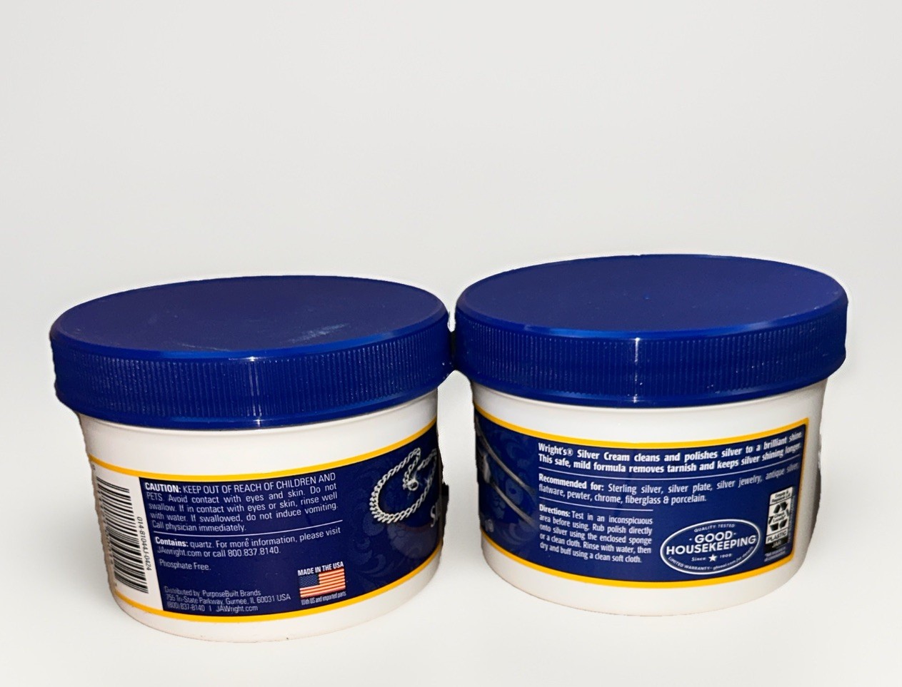 Wright’s Silver Cream 8oz Cleans Tarnish remover Shines Restores 8oz/Lot-2