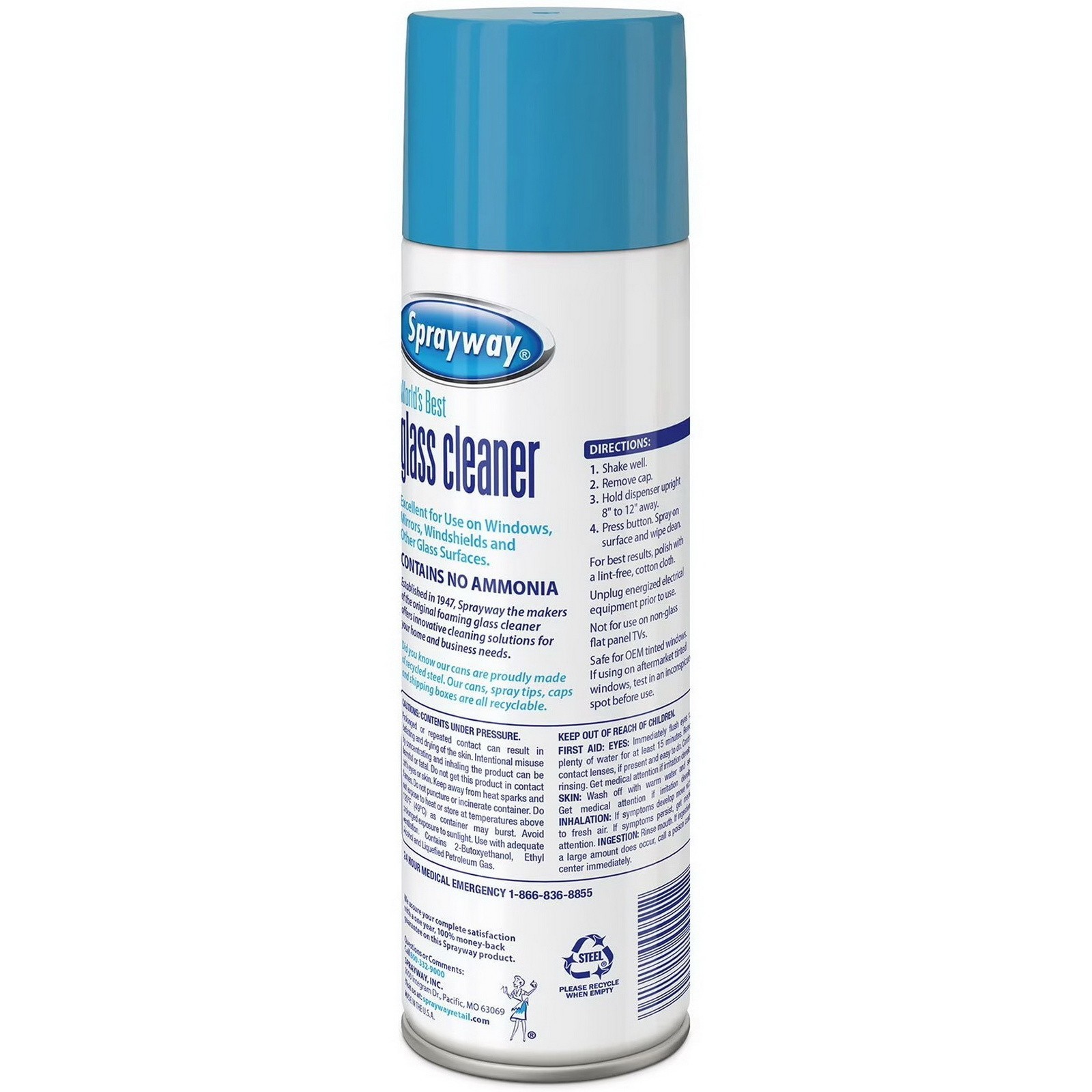 Sprayway Glass Cleaner 4 or 12 Pack 19 oz Cans Ammonia Free Streakless Foaming