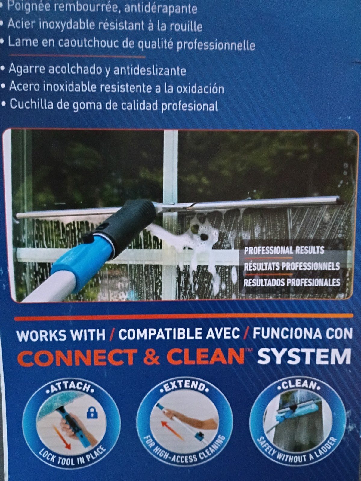 NEW Unger 981010 PERFOMANCE GRIP Squeegee with Bonus Rubber 12″ 5621701