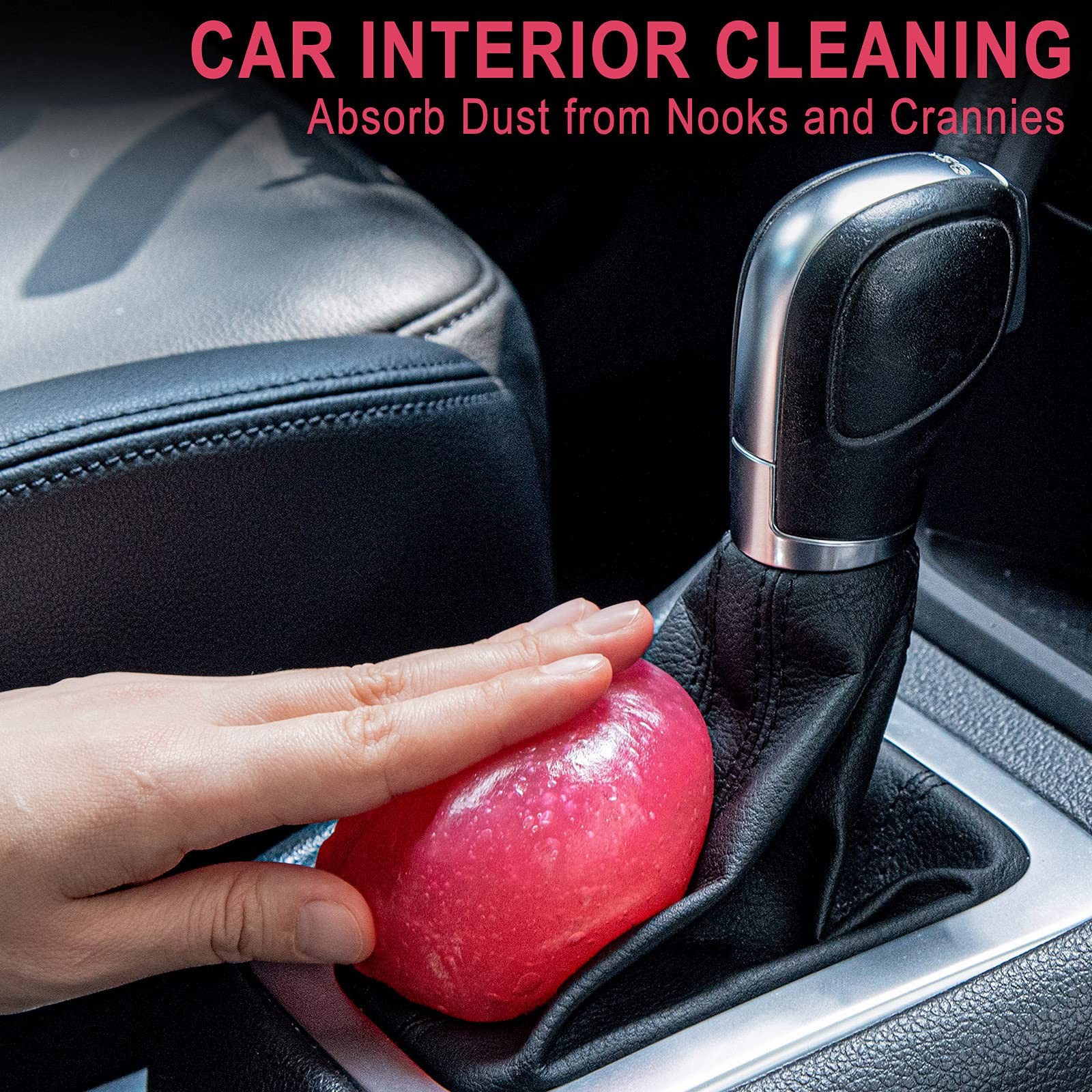 TICARVE 2Pack Cleaning Gel Car Putty Slime for Detailing Putty D – Blue+Rose Red