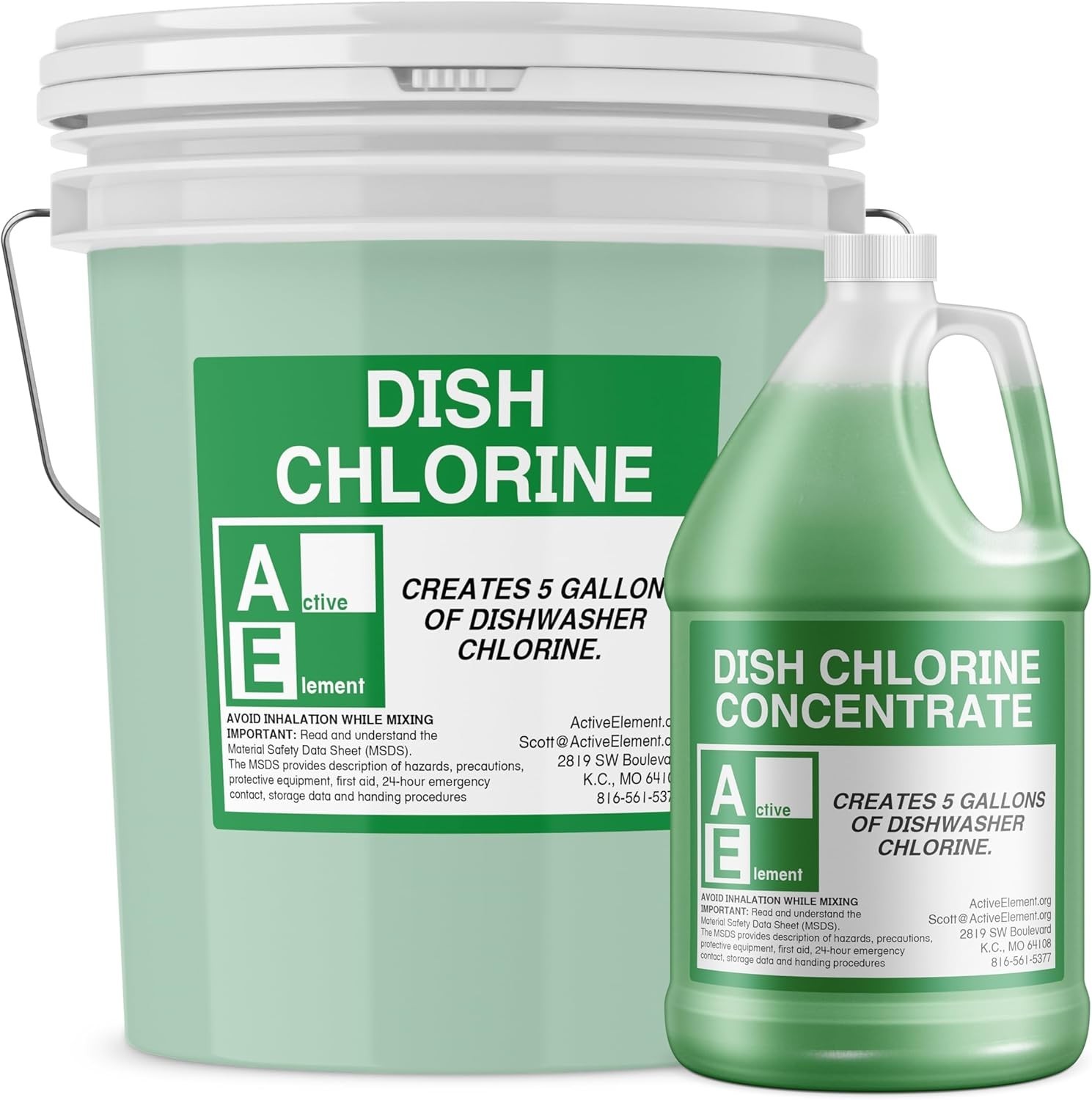 Dish Chlorine Concentrate – Food Contact Surfaces- Commercial Dishwasher – No…