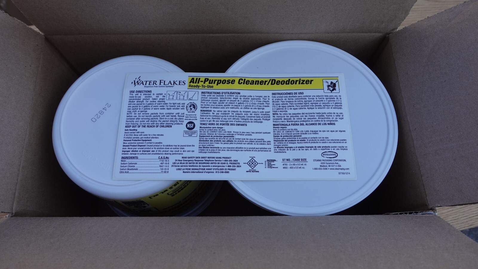 All Purpose Cleaner Deodorizer ~ 2 Tubs 180 pods total ~ Makes up to 720 Gallons